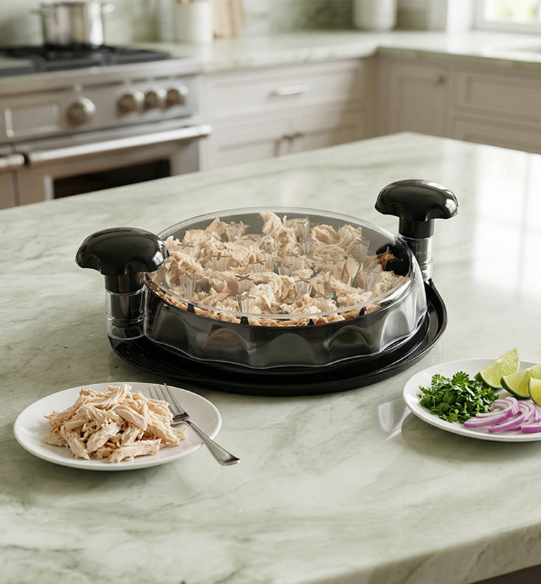 Everyday kitchen essentials styled on a countertop